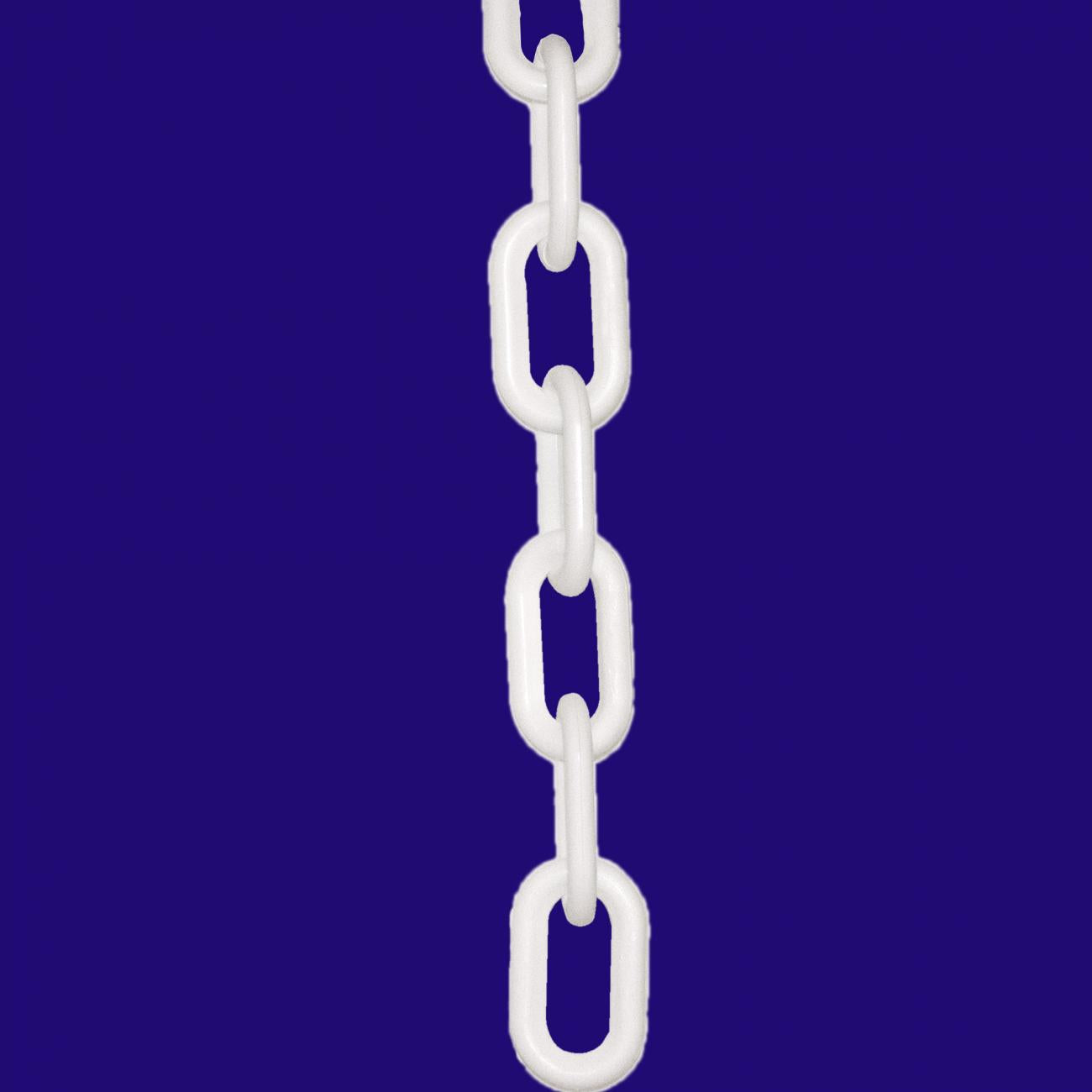 Crowd Control 2" Plastic Chain For Barriers Stanchions – White