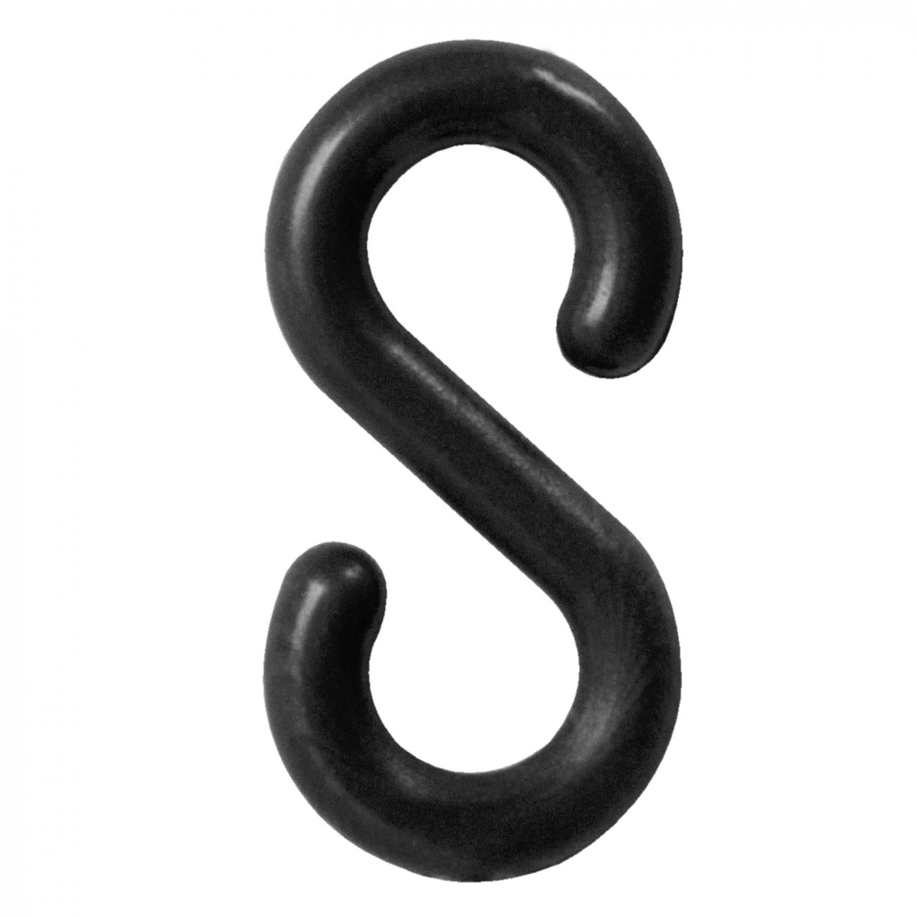 Crowd Control 2" S-Hooks (Pack) For Plastic Barrier Stanchions – Black