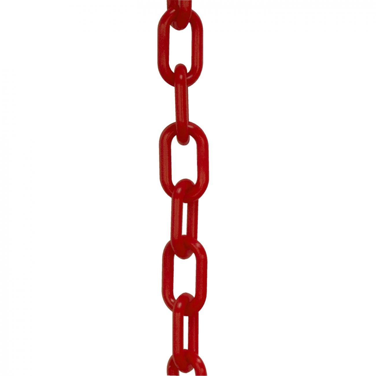 Crowd Control 2" Heavy Duty Plastic Chain For Barriers Stanchions – Red