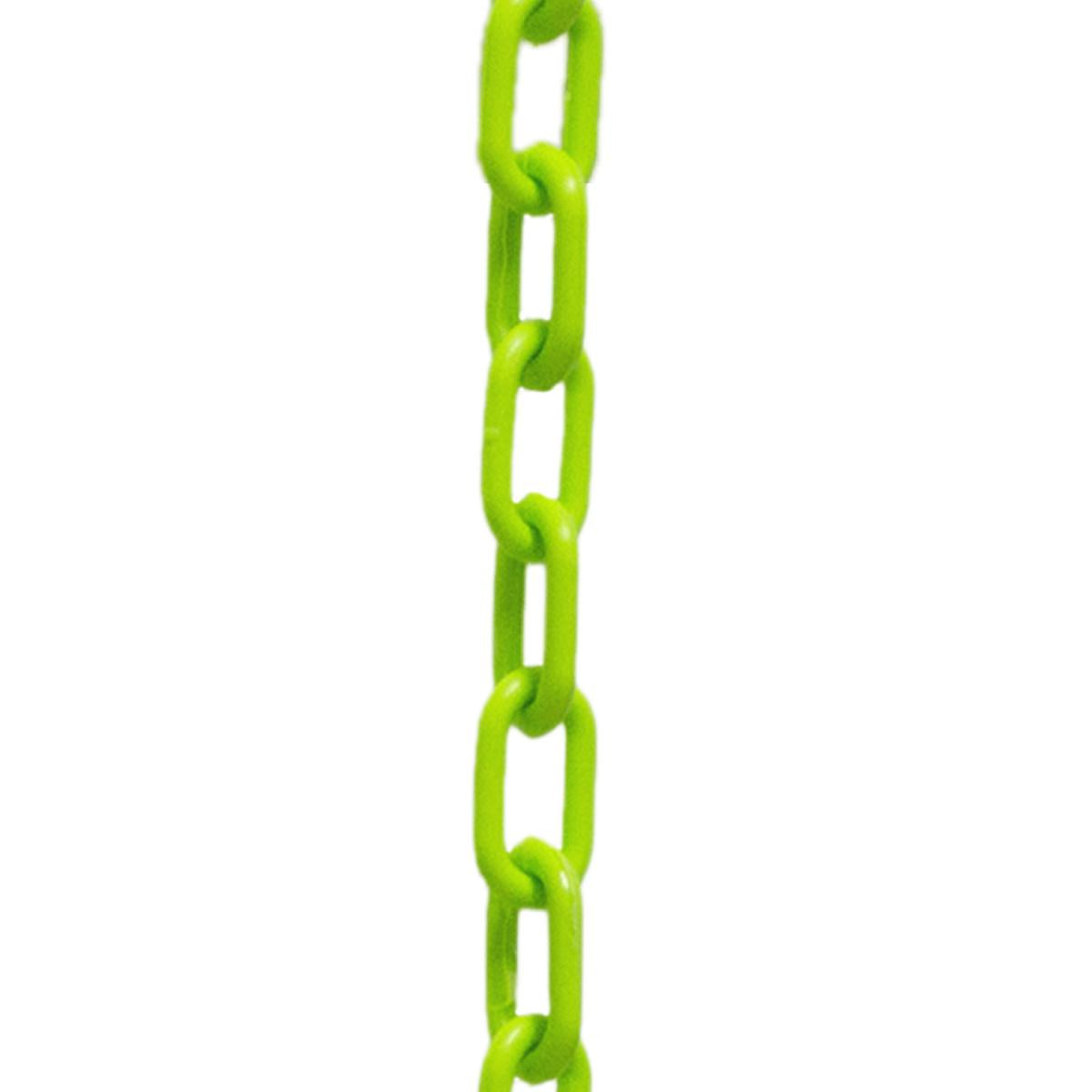 Crowd Control 2" Heavy Duty Plastic Chain For Barriers Stanchions – Safety Green