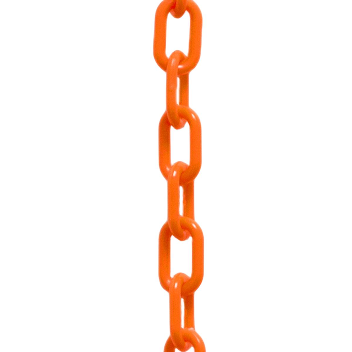 Crowd Control 2" Heavy Duty Plastic Chain For Barriers Stanchions – Safety Orange