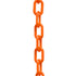 Crowd Control 2" Heavy Duty Plastic Chain For Barriers Stanchions – Safety Orange