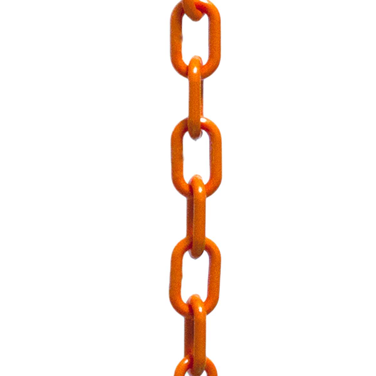 Crowd Control 2" Heavy Duty Plastic Chain For Barriers Stanchions – Traffic Orange