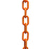 Crowd Control 2" Heavy Duty Plastic Chain For Barriers Stanchions – Traffic Orange