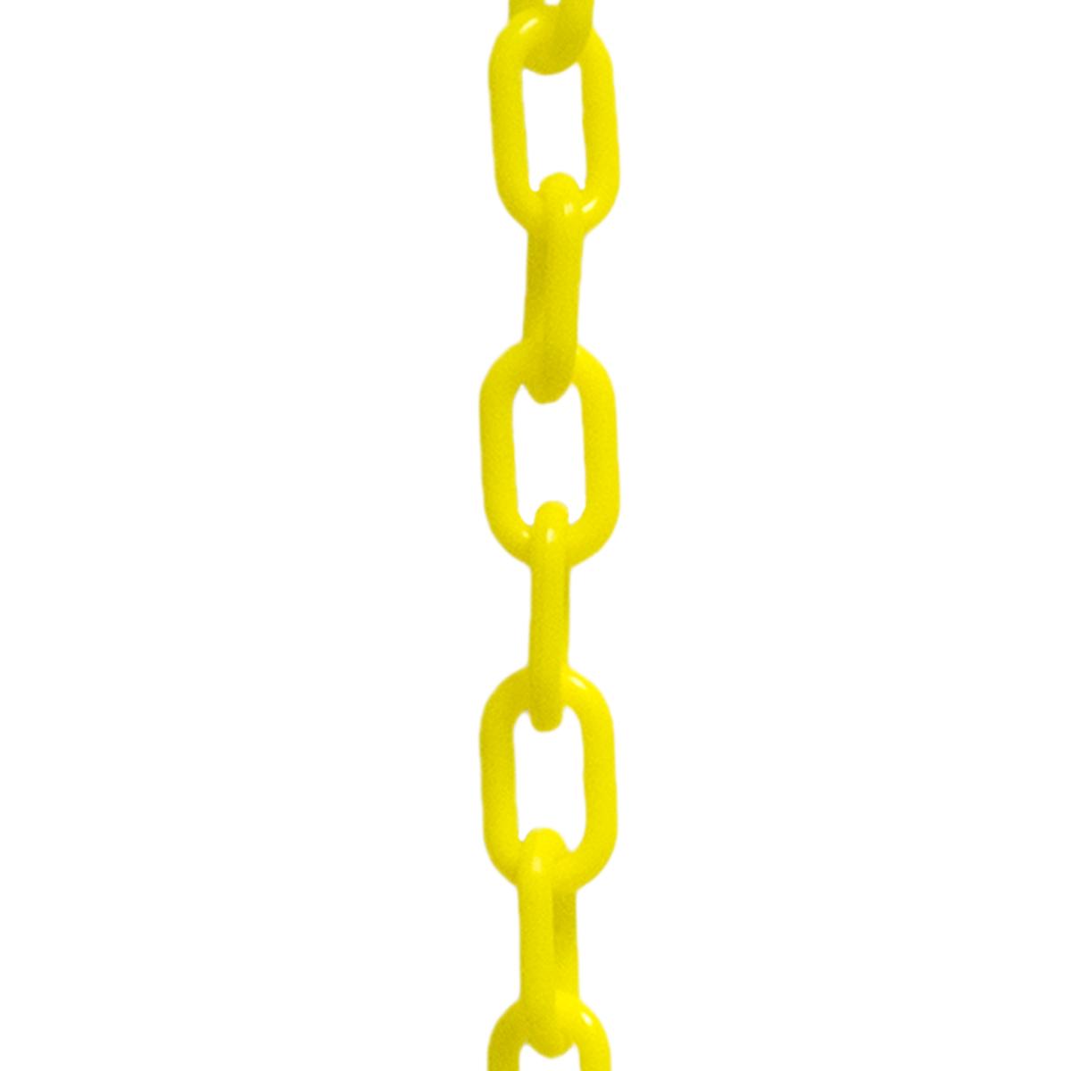 Crowd Control 2" Heavy Duty Plastic Chain For Barriers Stanchions – Yellow