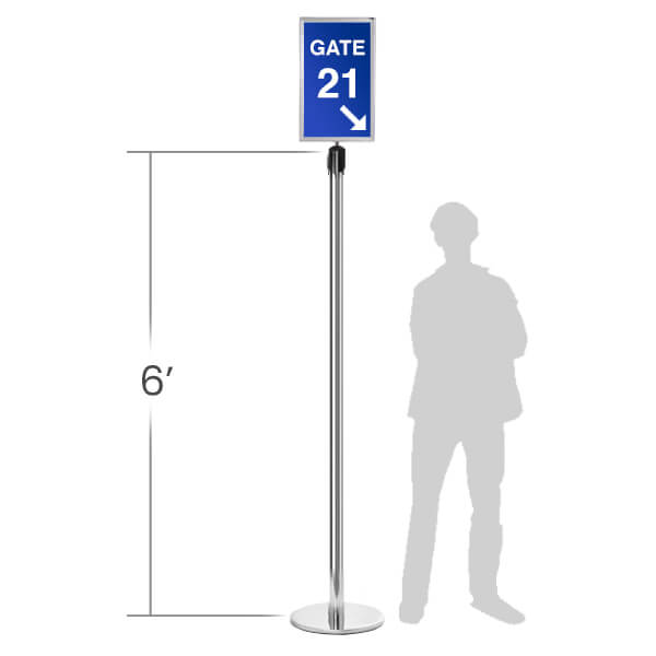 Crowd Control 6FT Sign Stand