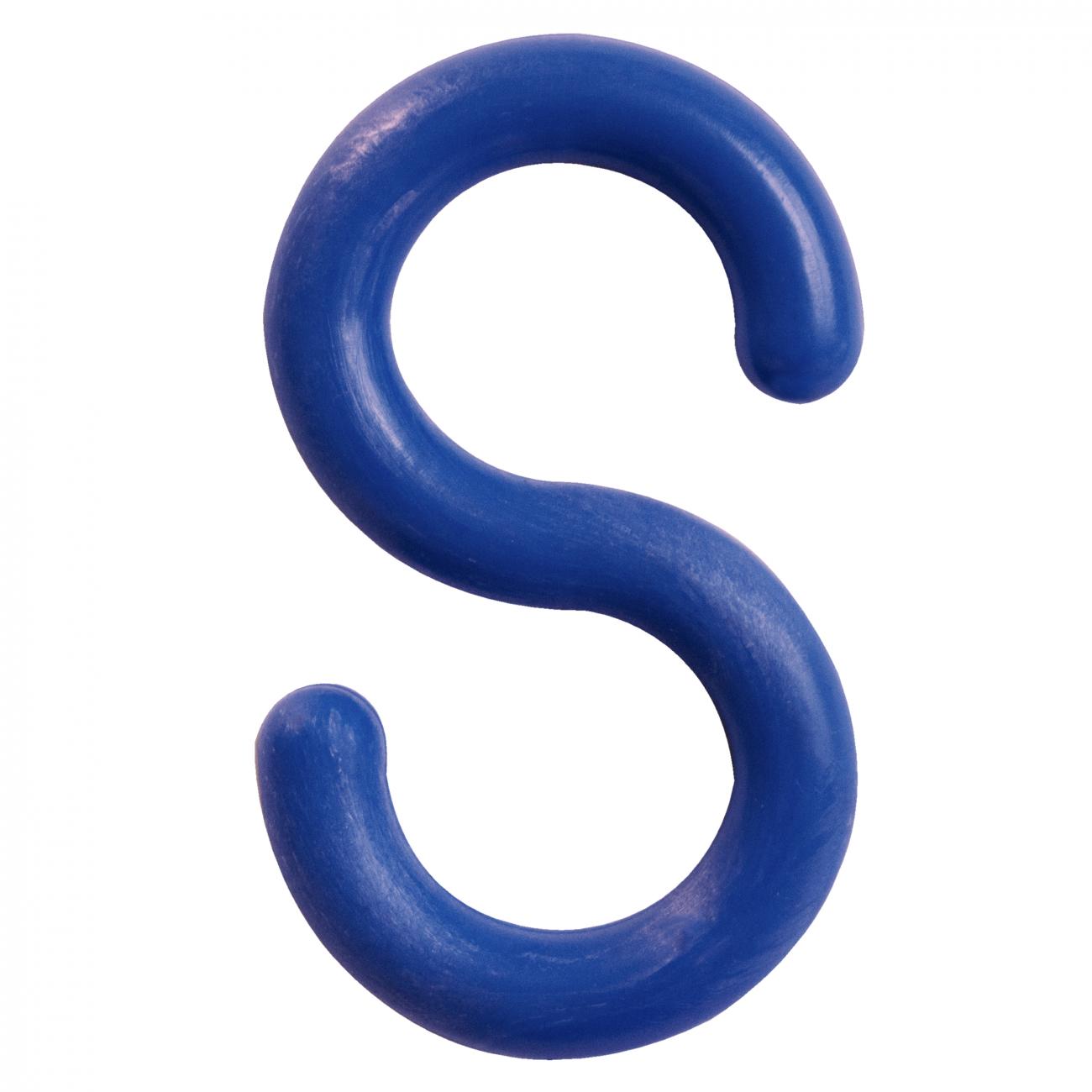 Crowd Control 3" S-Hooks (10-Pack) For Plastic Barrier Stanchions – Blue