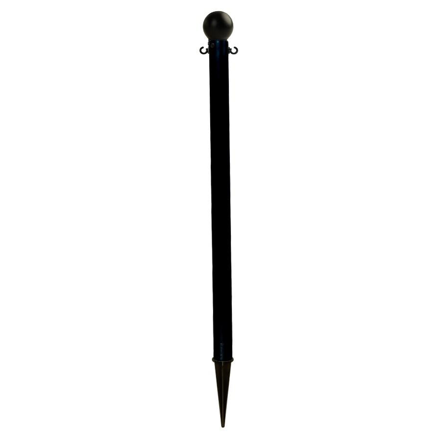 2" plastic ground pole, Black