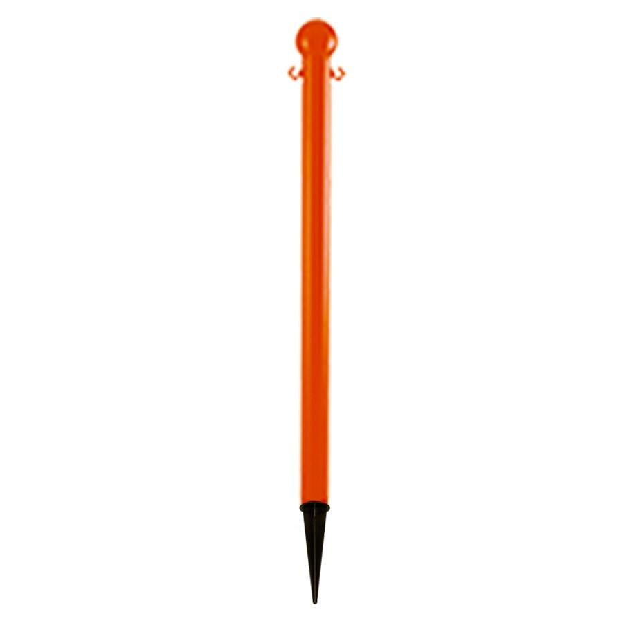2" plastic ground pole, Safety Orange