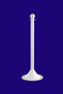 Crowd Control 2" Diameter Plastic Barrier Stanchion Light Duty, 41" Ov – White