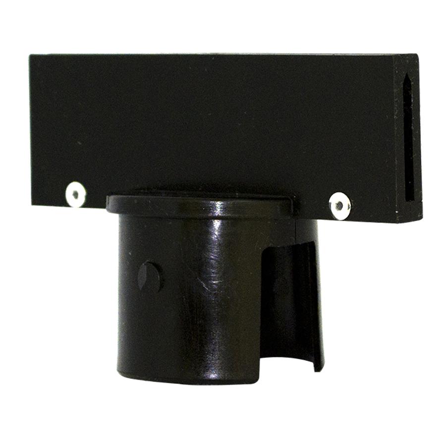 Crowd Control Barrier Stanchions Sign Adapter For 2 Plastic Stanchions – Black