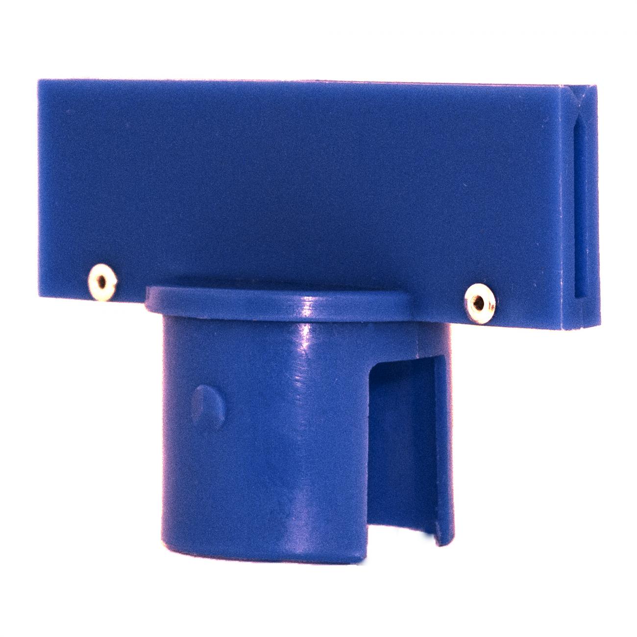 Crowd Control Barrier Stanchions Sign Adapter For 2 Plastic Stanchions – Blue
