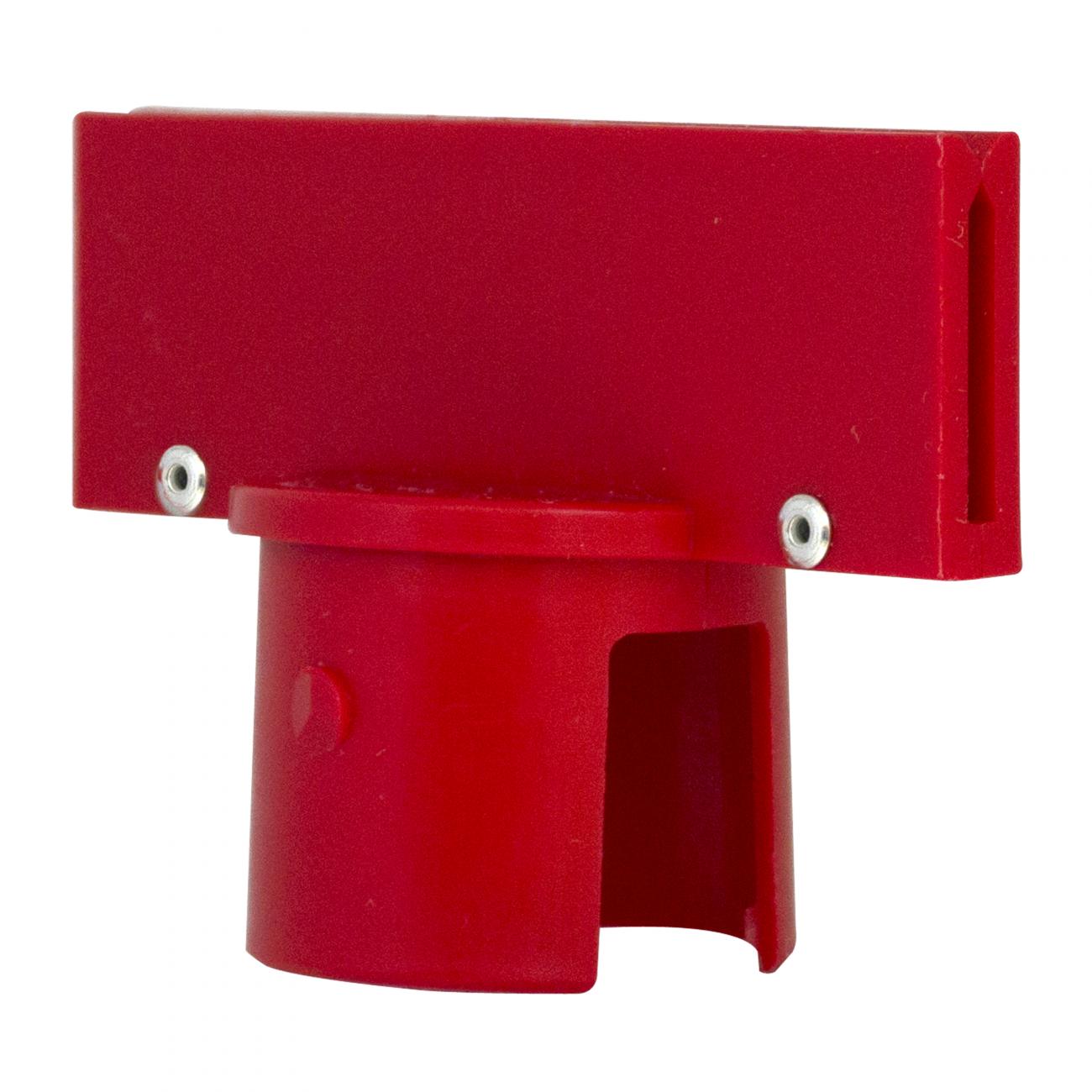 Crowd Control Barrier Stanchions Sign Adapter For 2 Plastic Stanchions – Red