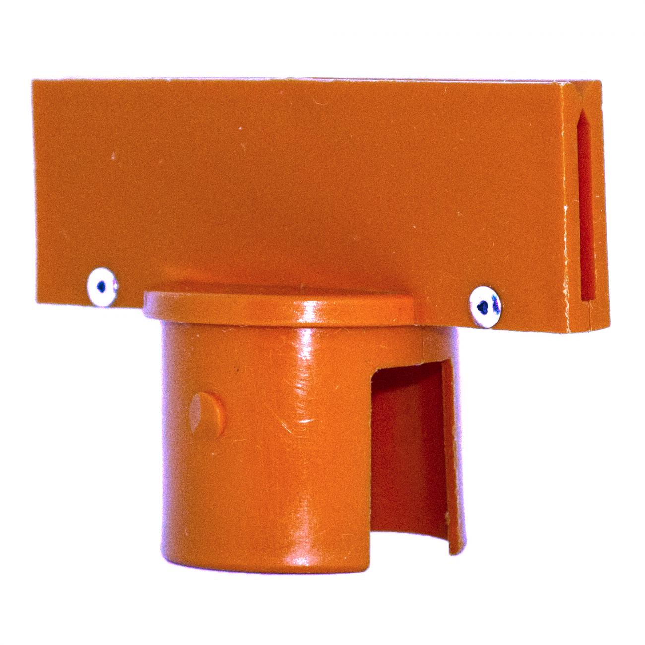 Crowd Control Barrier Stanchions Sign Adapter For 2 Plastic Stanchions – Safety Orange