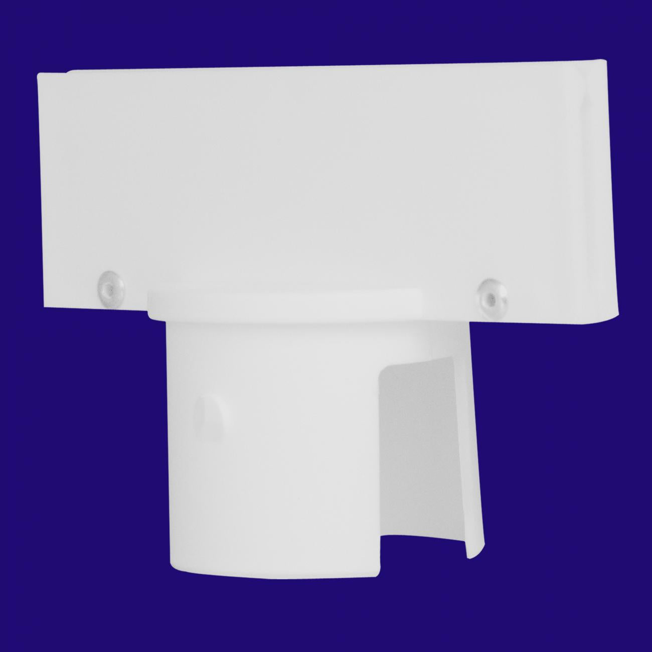 Crowd Control Barrier Stanchions Sign Adapter For 2 Plastic Stanchions – White