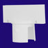 Crowd Control Barrier Stanchions Sign Adapter For 2 Plastic Stanchions – White