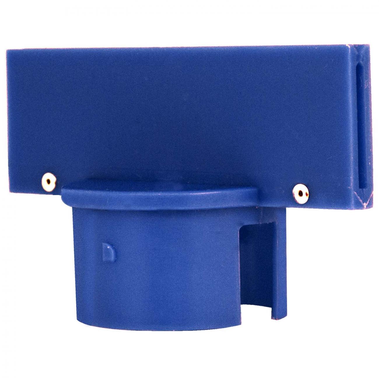 Crowd Control Sign Adapter For 2.5" Plastic Barrier Stanchion – Blue