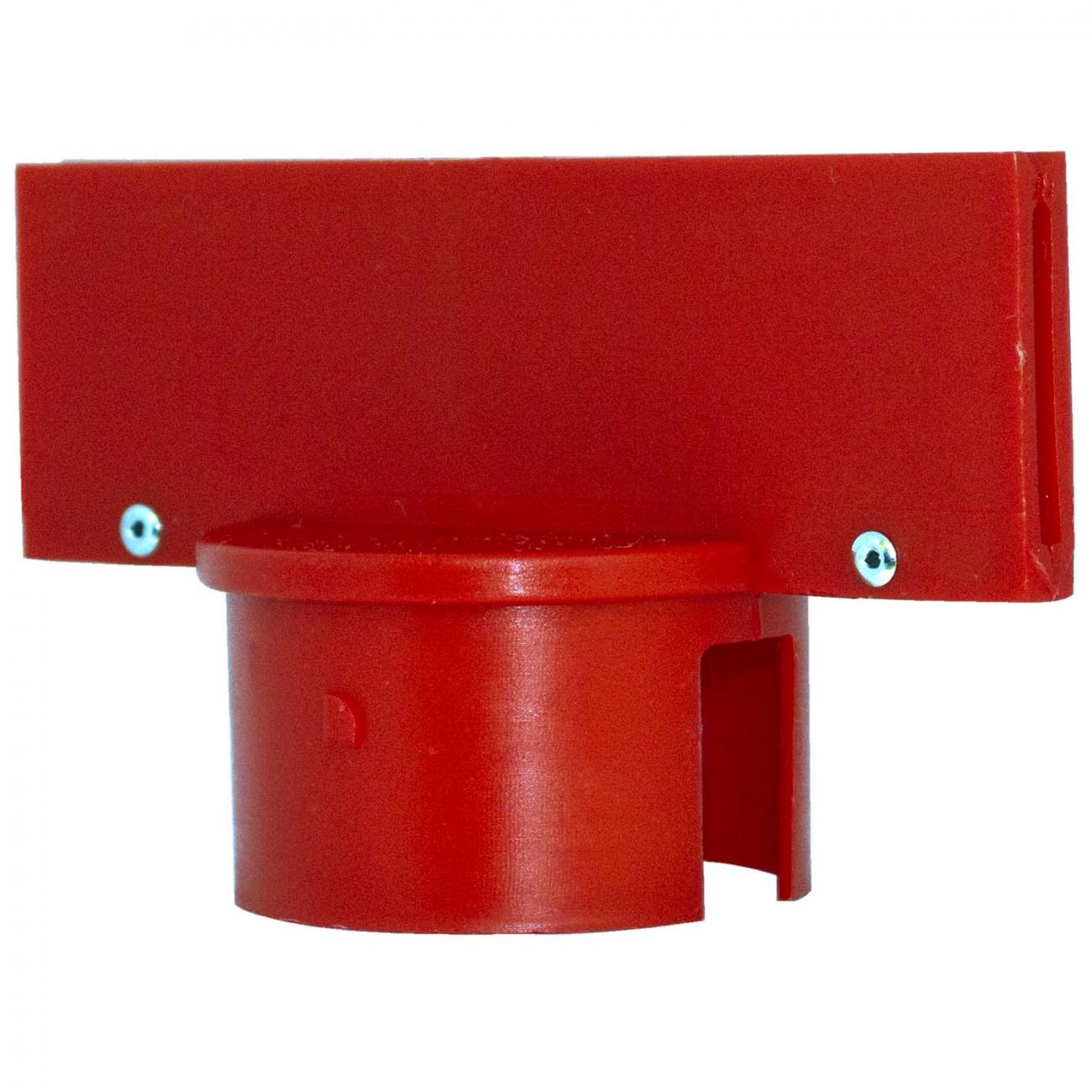 Crowd Control Sign Adapter For 2.5" Plastic Barrier Stanchion – Red