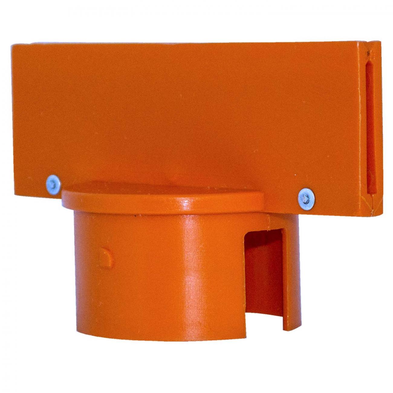 Crowd Control Sign Adapter For 2.5" Plastic Barrier Stanchion – Safety Orange