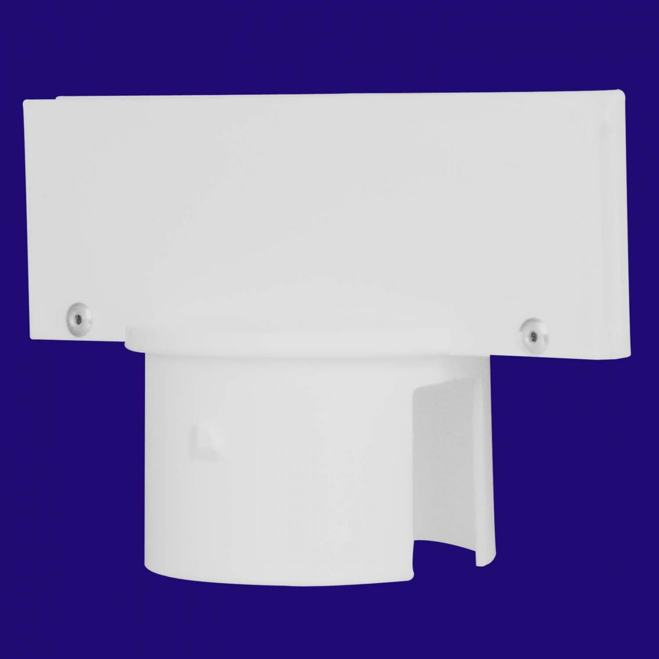 Crowd Control Sign Adapter For 2.5" Plastic Barrier Stanchion – White