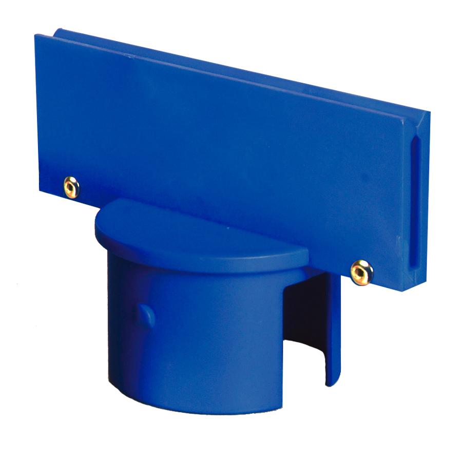 Crowd Control Sign Adapter For 3" Plastic Barrier Stanchion – Blue