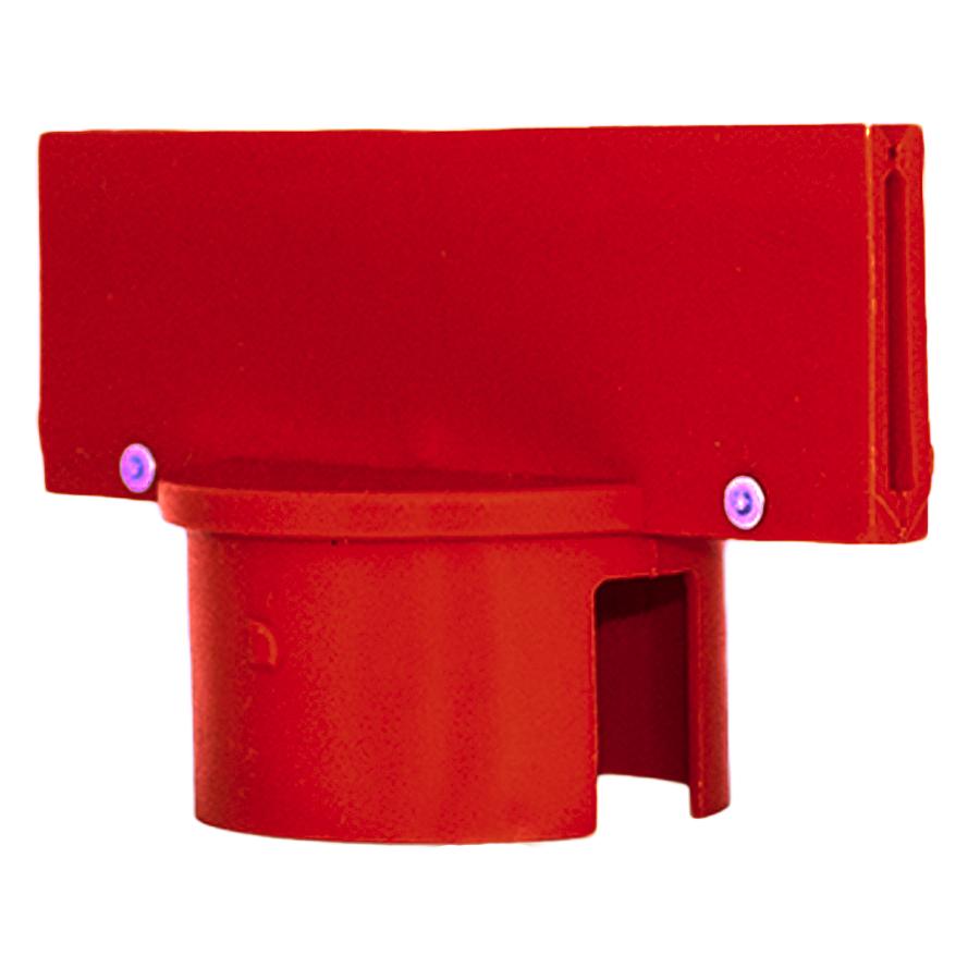 Crowd Control Sign Adapter For 3" Plastic Barrier Stanchion – Red