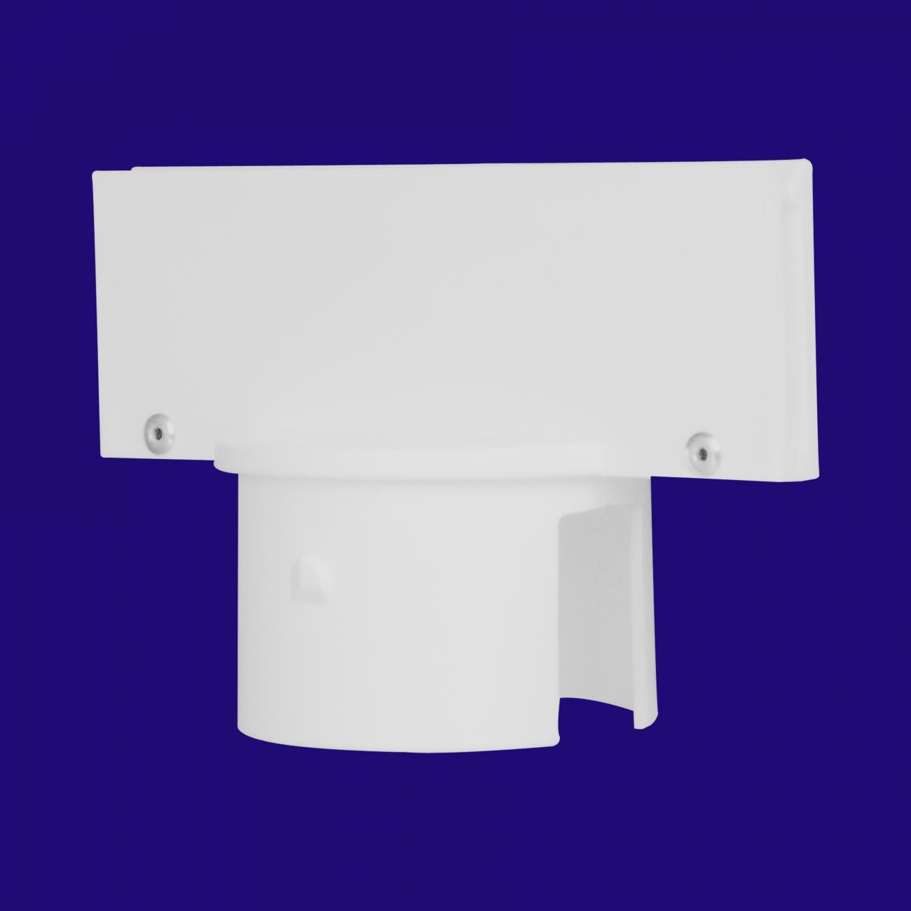 Crowd Control Sign Adapter For 3" Plastic Barrier Stanchion – White