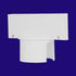 Crowd Control Sign Adapter For 3" Plastic Barrier Stanchion – White