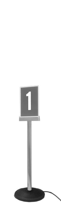 Cashier Station Lights | Clear Panel Laser Etched | Portable Base
