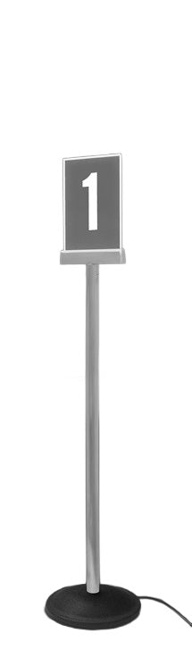Cashier Station Lights | Clear Panel Laser Etched | Portable Base