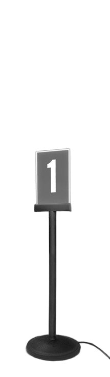 Cashier Station Lights | Clear Panel Laser Etched | Portable Base