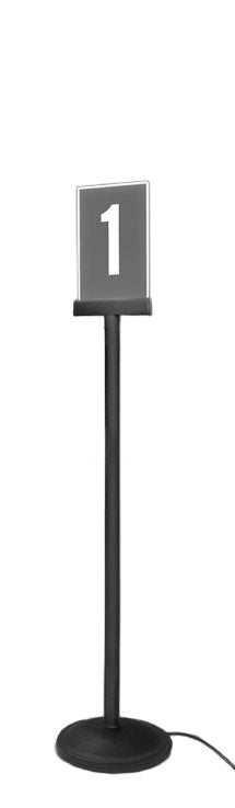 Cashier Station Lights | Clear Panel Laser Etched | Portable Base