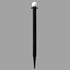 3" plastic ground pole, Black/White