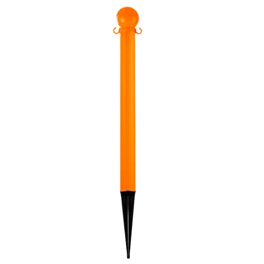 3" plastic ground pole, Safety Orange