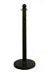 2.5" Black safety label stanchion, CAUTION in black
