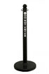 2.5" Black safety label stanchion, DO NOT ENTER in white