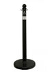 2.5" Black safety label stanchion, HANDICAP in white