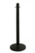 2.5" Black safety label stanchion, WET FLOOR in black