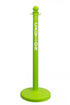 2.5" Safety Green safety label stanchion, CAUTION in white