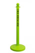 2.5" Safety Green safety label stanchion, NO SMOKING in black