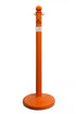 2.5" Safety Orange safety label stanchion, HANDICAP in black