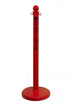 2.5" Red safety label stanchion, DO NOT ENTER in black