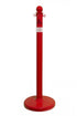 2.5" Red safety label stanchion, HANDICAP in black