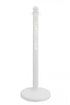 2.5" White safety label stanchion, CAUTION in white