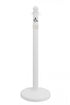 2.5" White safety label stanchion, HANDICAP in black