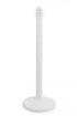 2.5" White safety label stanchion, HIGH VOLTAGE in white