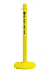 2.5" Yellow safety label stanchion, DO NOT ENTER in black