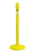2.5" Yellow safety label stanchion, HANDICAP in black