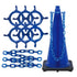 Crowd Control 36" Traffic Cone and Chain Connector Kit – Blue