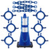 Crowd Control 36" Traffic Cone and Chain Connector Kit – Blue with Reflective Collar